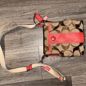 Stylish Brown and Pink Shoulder Bag